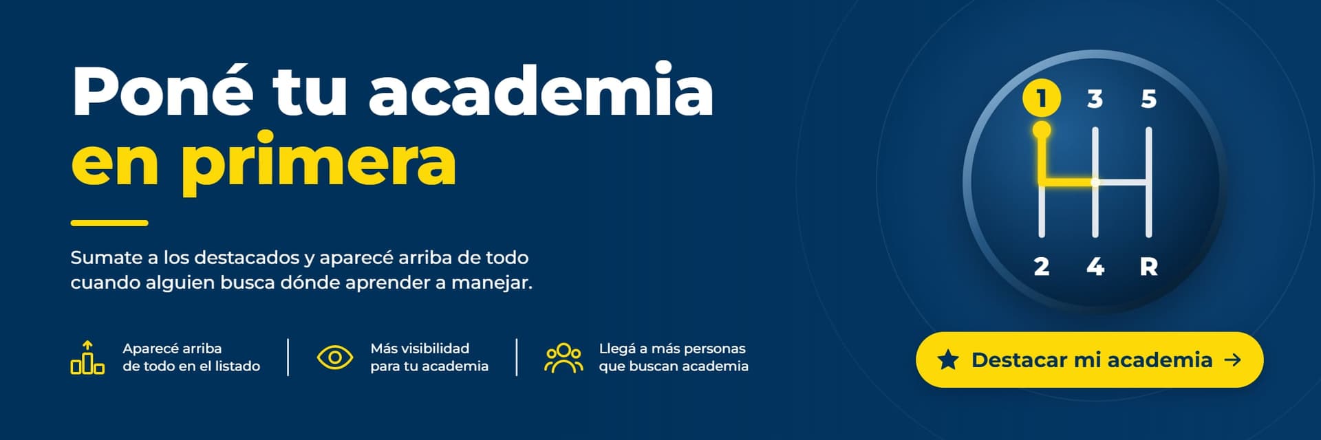 Poné tu academia en primera: sumate a los destacados